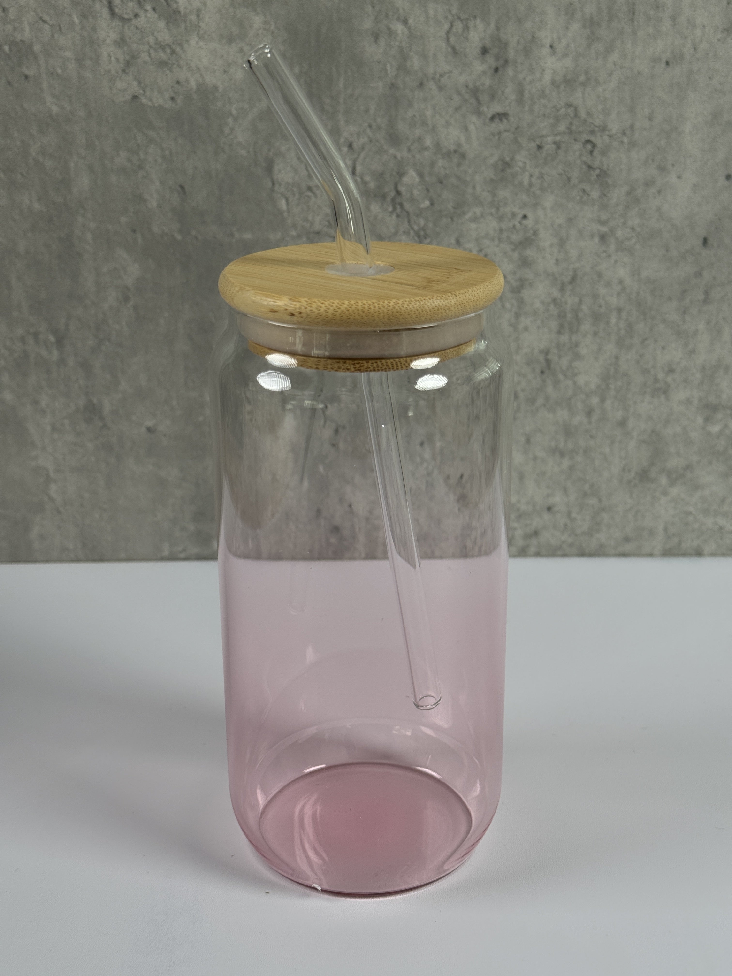 Glasbecher Farbverlauf -Pink 16oz Limitiert