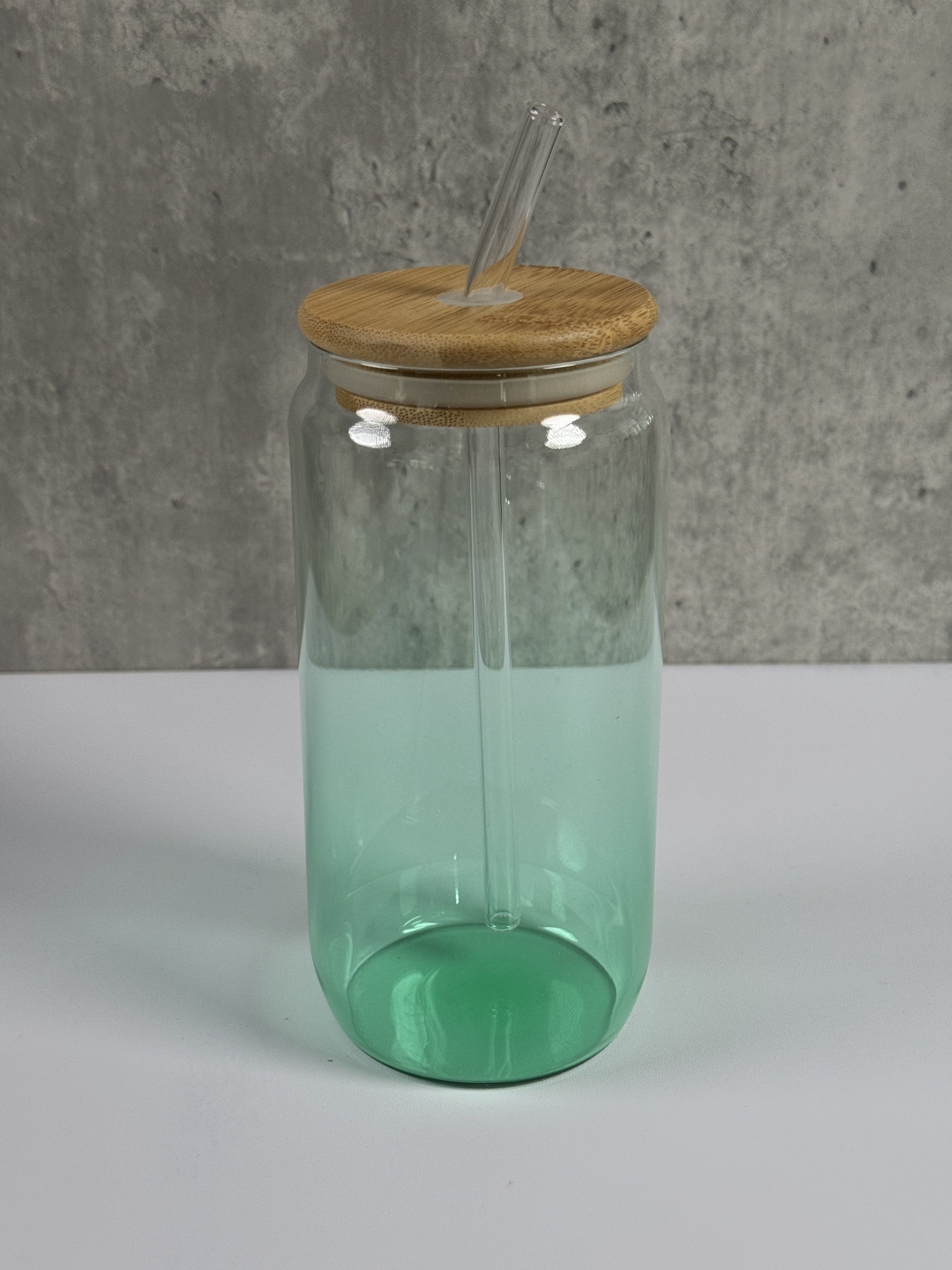 Glasbecher Farbverlauf - grün 16oz Limitiert