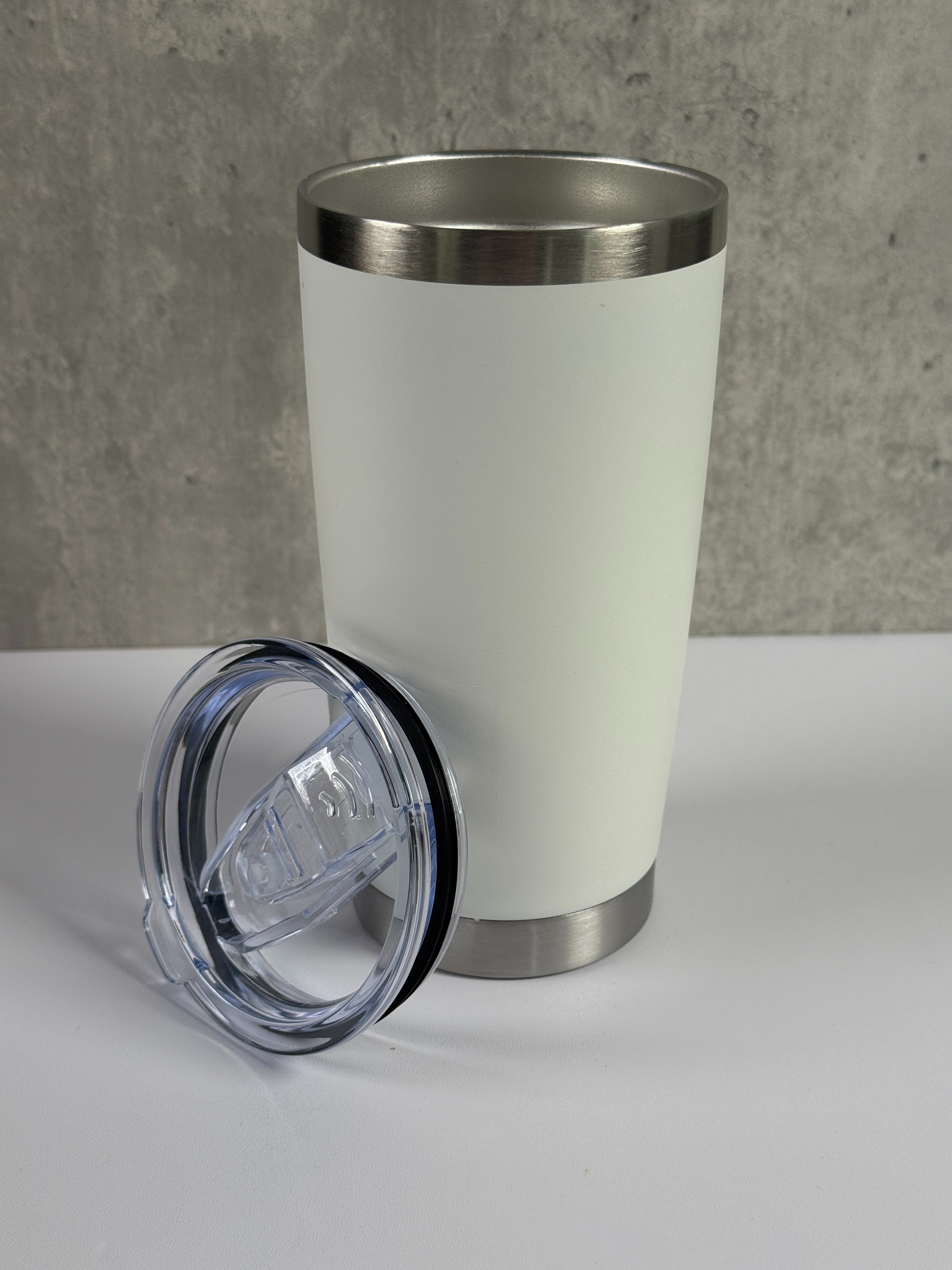 ☕ Thermobecher aus Edelstahl – stilvoll weiss Gross