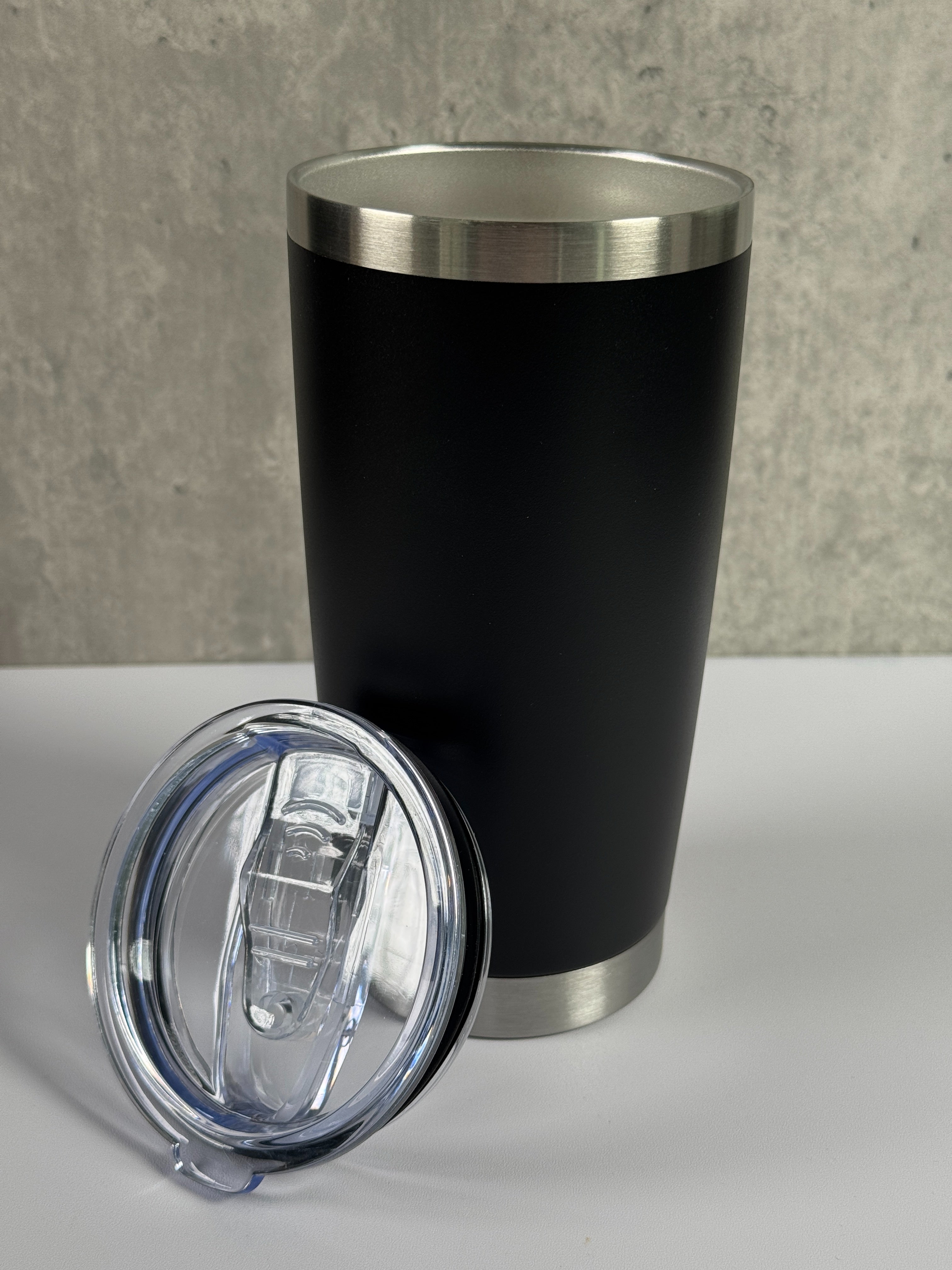 ☕ Thermobecher aus Edelstahl – stilvoll - Schwarz Gross