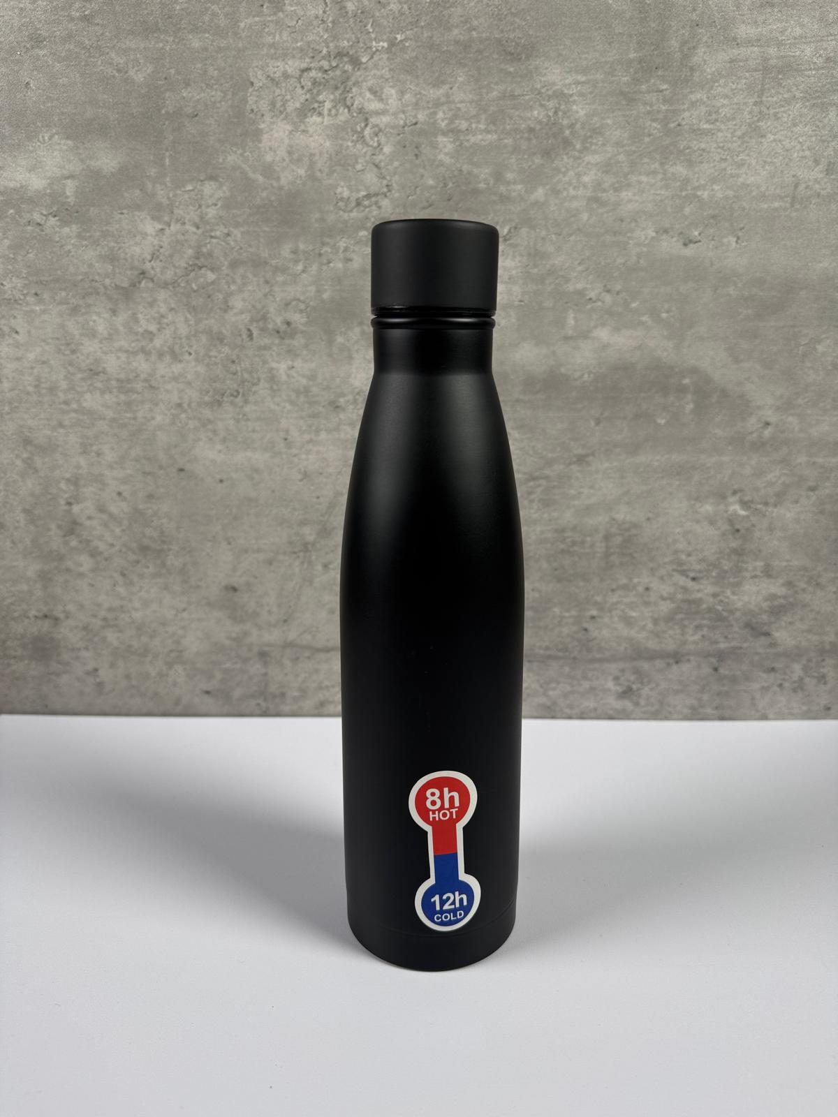 Isolier-Trinkflasche in modernem Schwarz